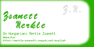 zsanett merkle business card